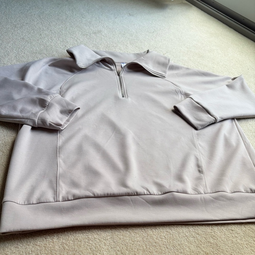 Dear Scarlett Cream Polo Collar Oversized Hoodie size 1X - Picture 3 of 8